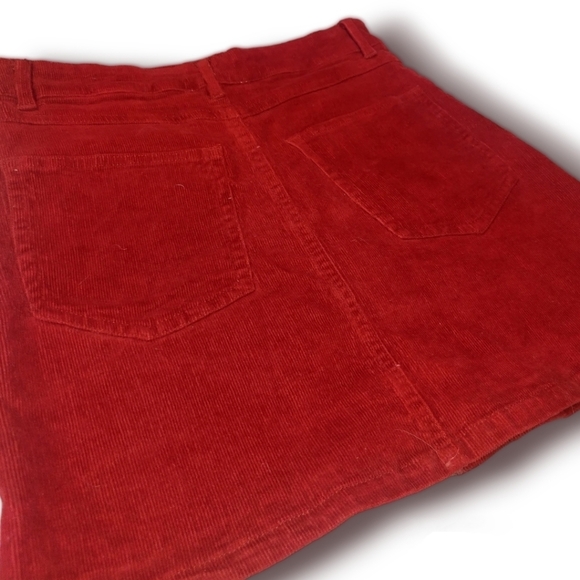 Peach Love California ~ Burgundy Corduroy Mini Skirt - Picture 8 of 13